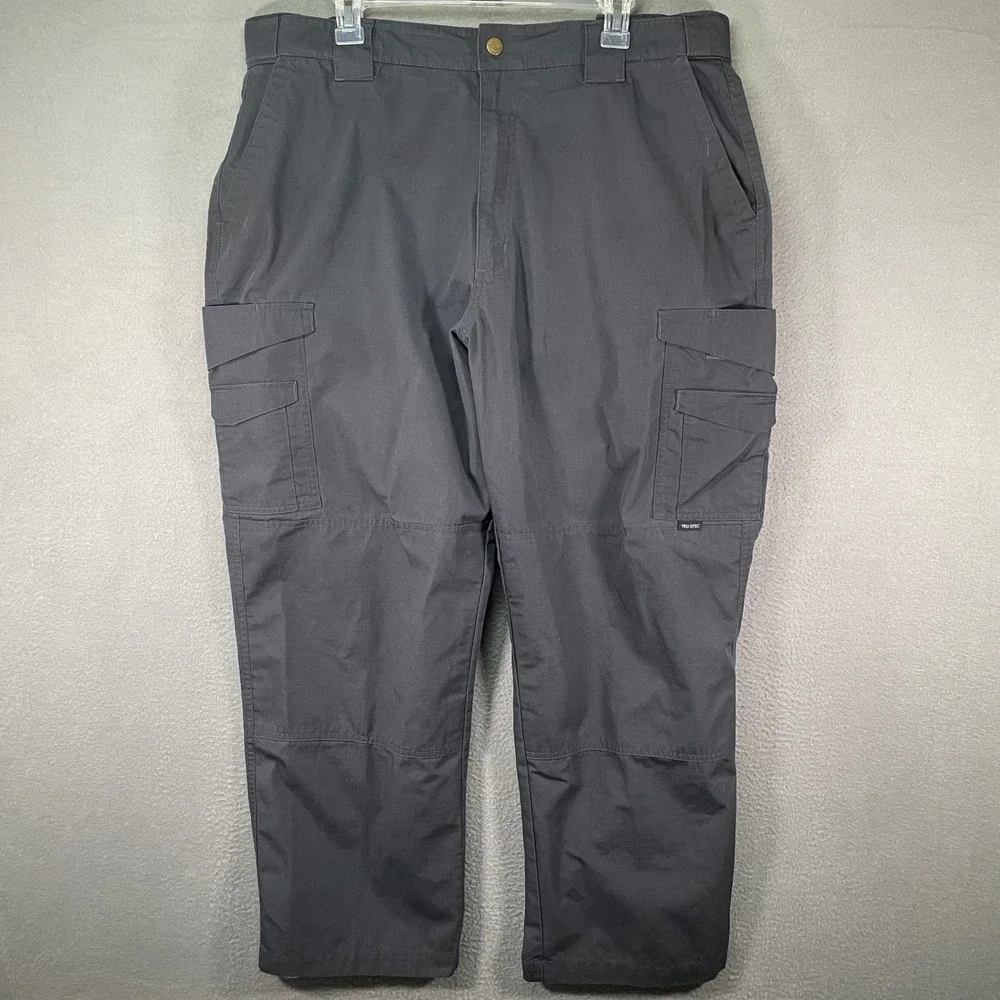 TRU-SPEC Mens Cargo Pants Gray 40x30 Polyester Cotton Blend Tactical Work‎